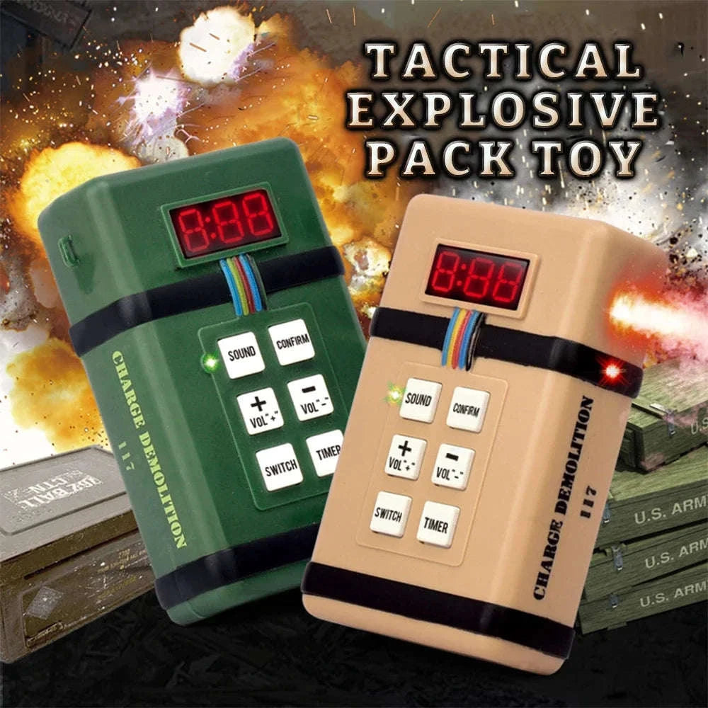 Tactical Toy Grenade with Light and Sound Effects-D