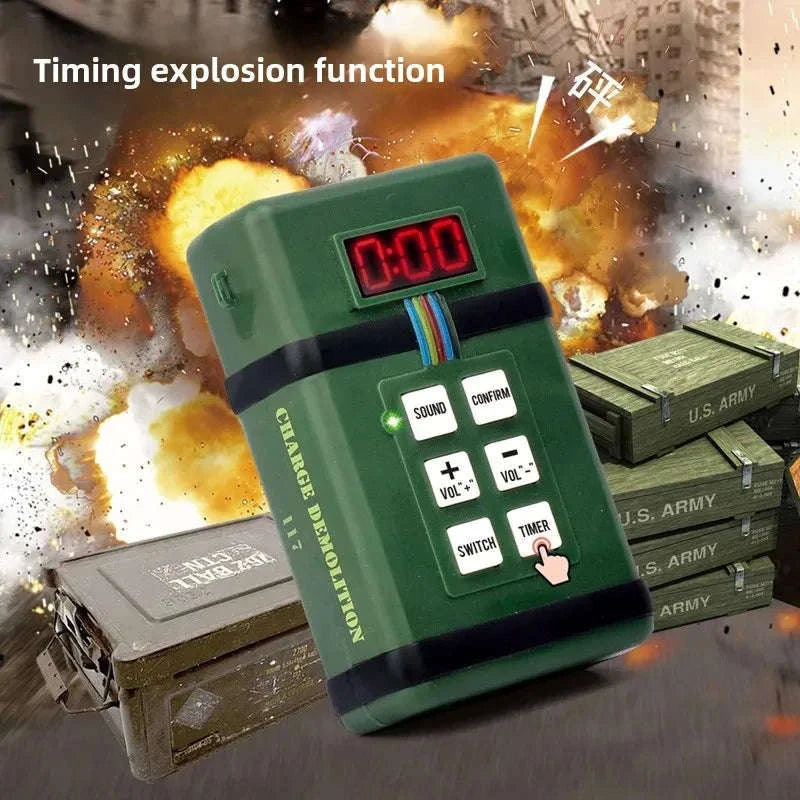 Tactical Toy Grenade with Light and Sound Effects-D
