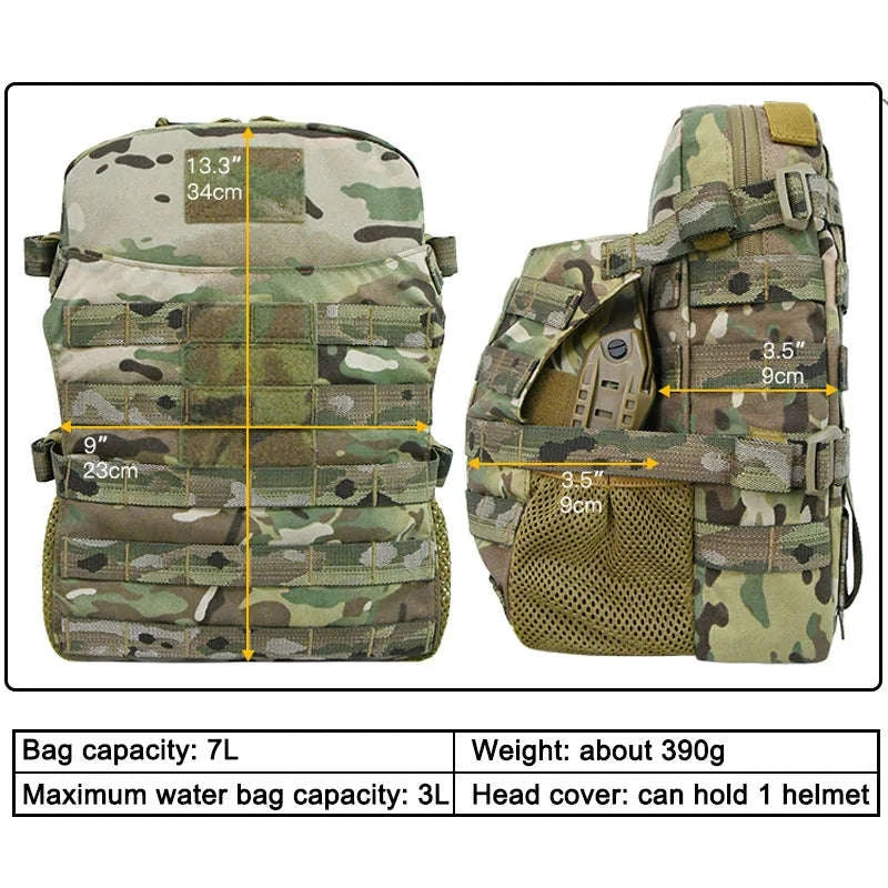 Tactical Vest Hydration Pack with Molle Expansion-RG