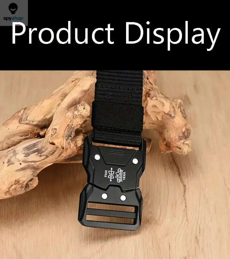 Tactical Waist Belt – Durable Automatic Buckle for Outdoor Performance-2PC B1 black kahki / 125cm