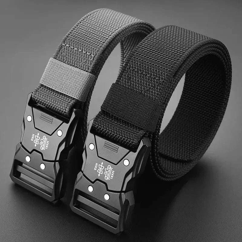 Tactical Waist Belt – Secure Automatic Buckle, Lightweight Design, Outdoor Ready-2PC B1 black black / 120cm