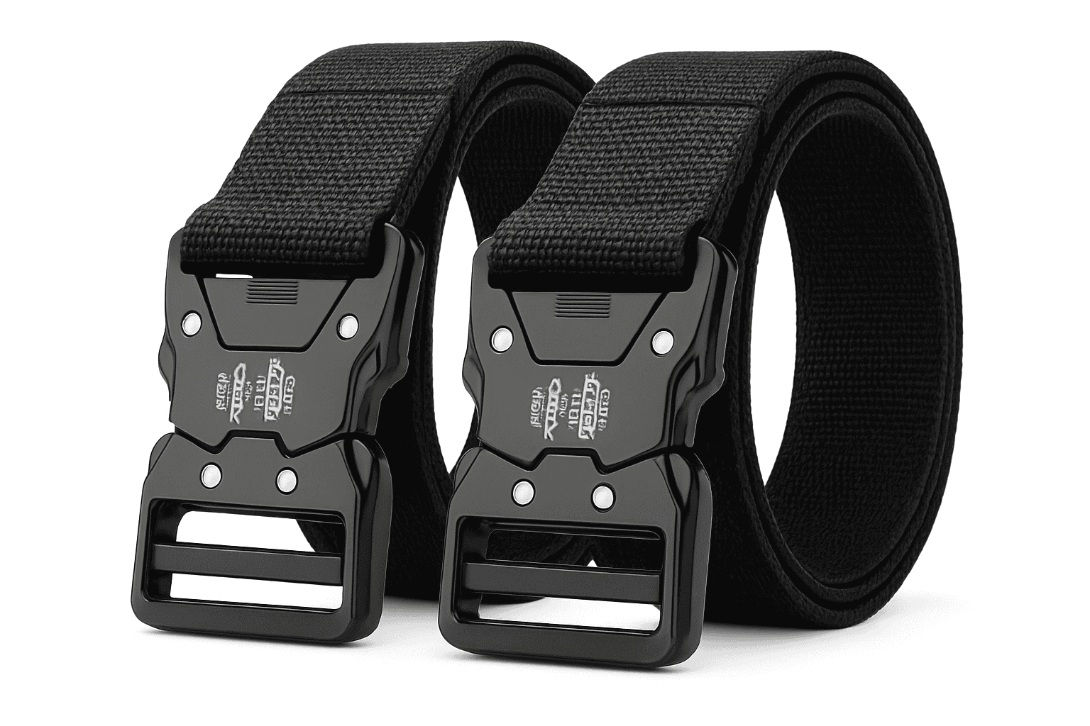 Tactical Waist Belt with Automatic Buckle for Outdoor Support-2PC B1 black kahki / 125cm