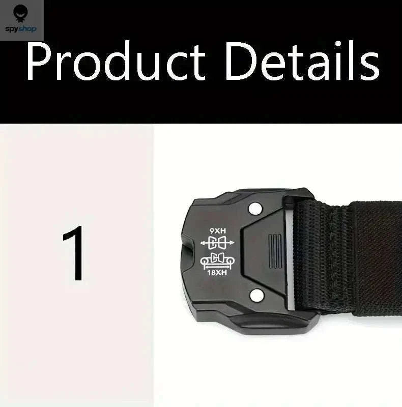 Tactical Waist Belt with Automatic Buckle for Outdoor Support-2PC B1 black kahki / 125cm