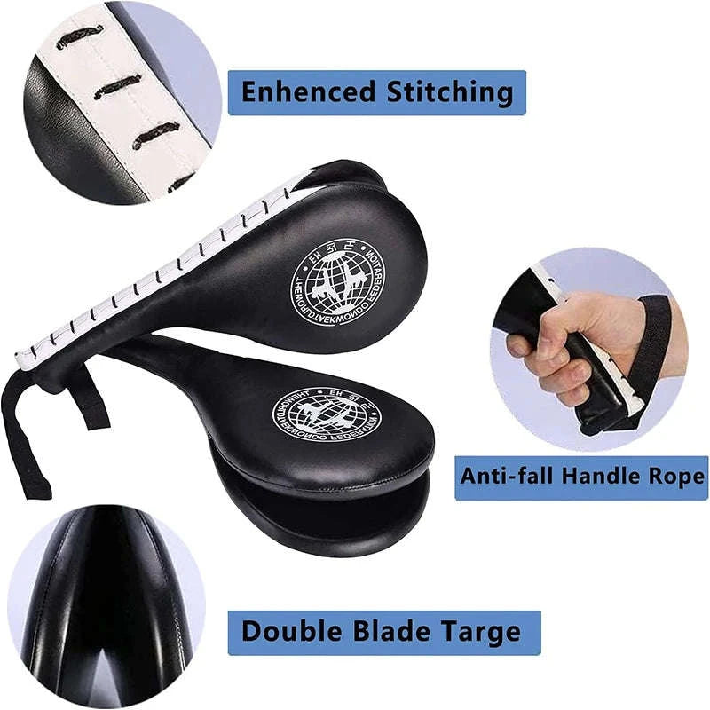 Taekwondo Kick Pad Set for Martial Arts Training and Power Practice-Red