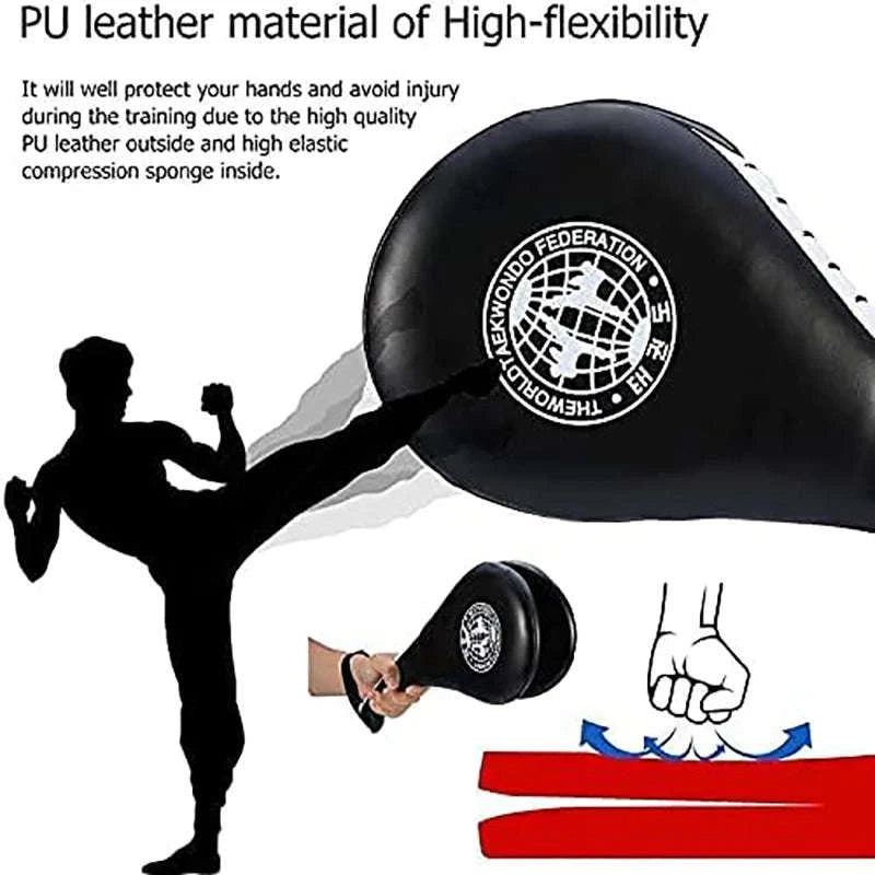 Taekwondo Kick Pad Set for Martial Arts Training and Power Practice-Red