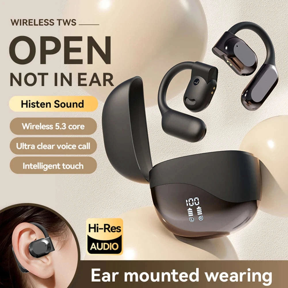 TalkLink AI Translator Earbuds | Real-Time Language Translation with Bluetooth 5.4-Black