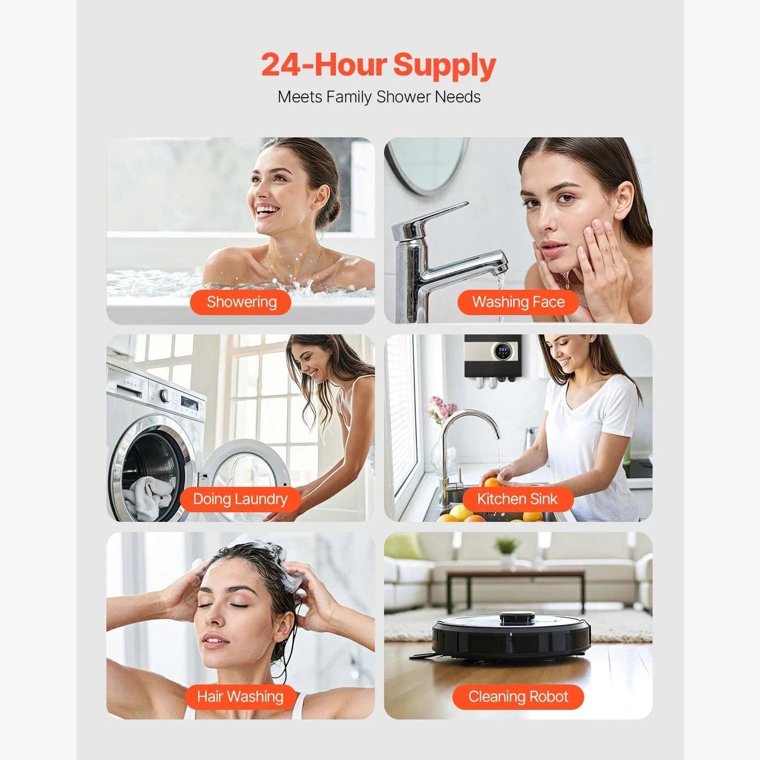 Tankless Electric Water Heater 27/36kW Instant Under Sink System-36 kW / United States