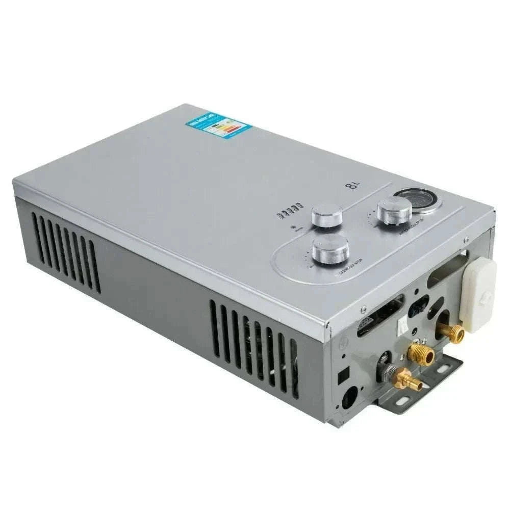Tankless LPG Propane Water Heater with Digital Display 6L–18L-12L 24KW Silver / CZECH REPUBLIC
