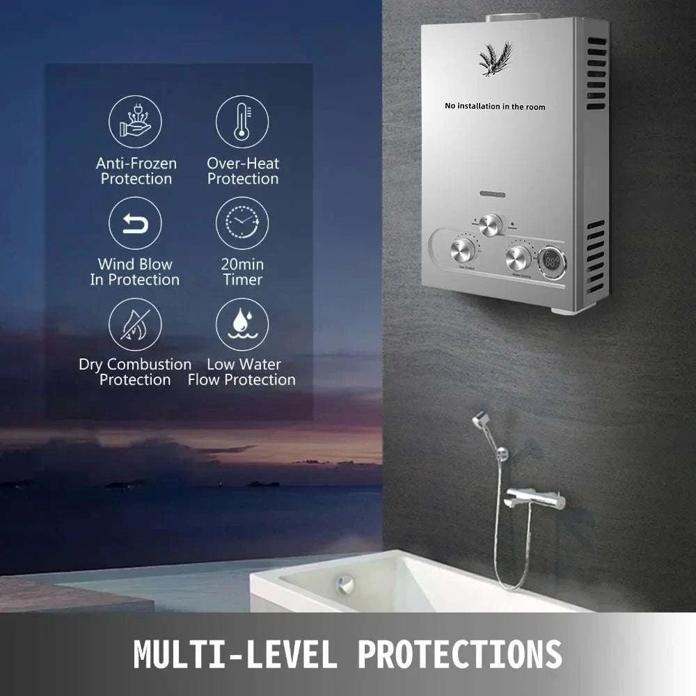 Tankless LPG Water Heater Instant Propane Hot Water 6–18L-20KW  10L / CZECH REPUBLIC