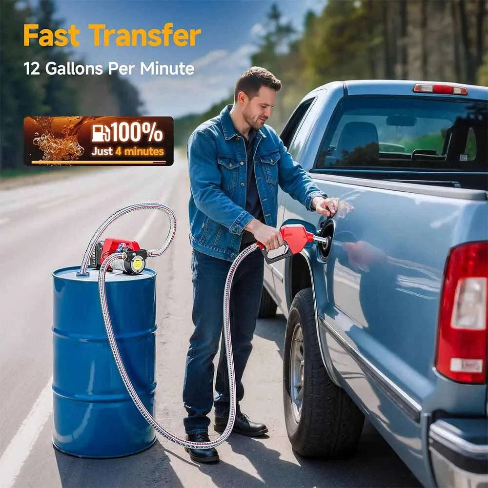 Taskstar Cordless Fuel Transfer Pump Kit for Diesel and Kerosene-NO battery / United States