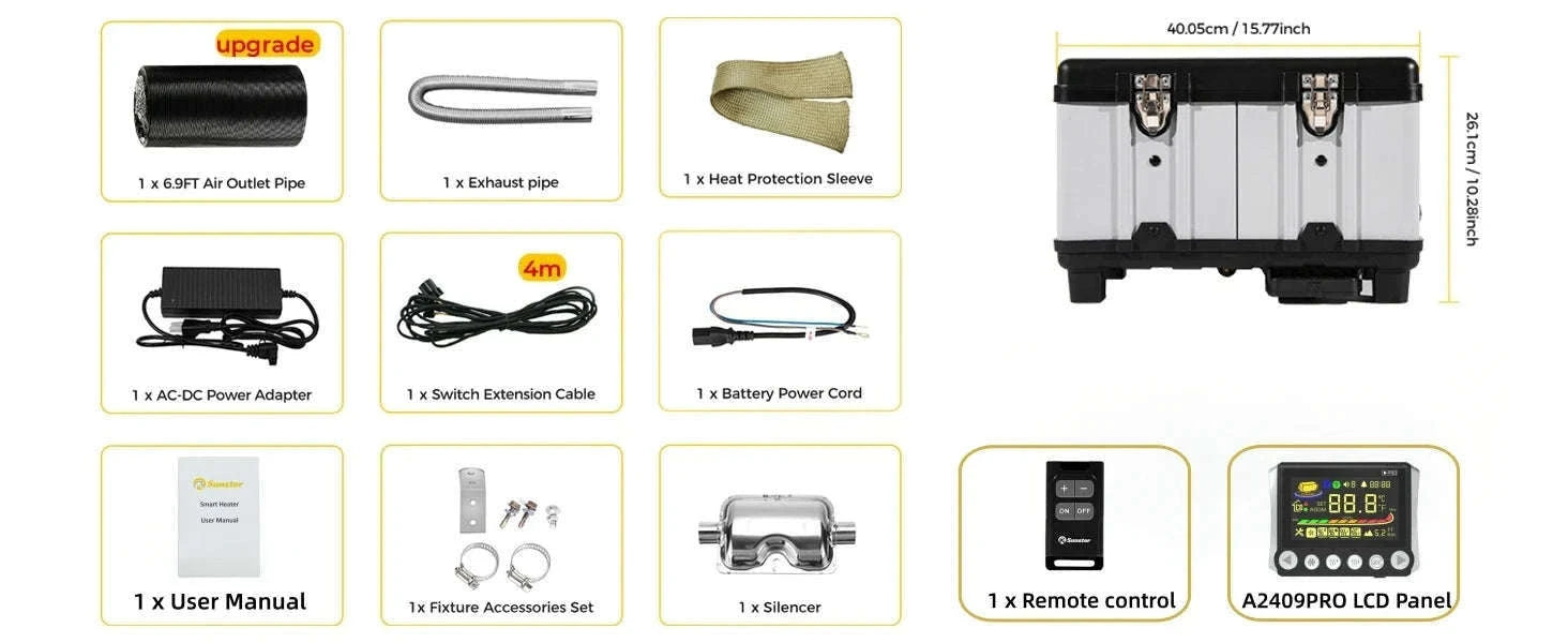 TB10 8KW Toolbox Diesel Air Heater with Bluetooth Control-TB10 / CZECH REPUBLIC