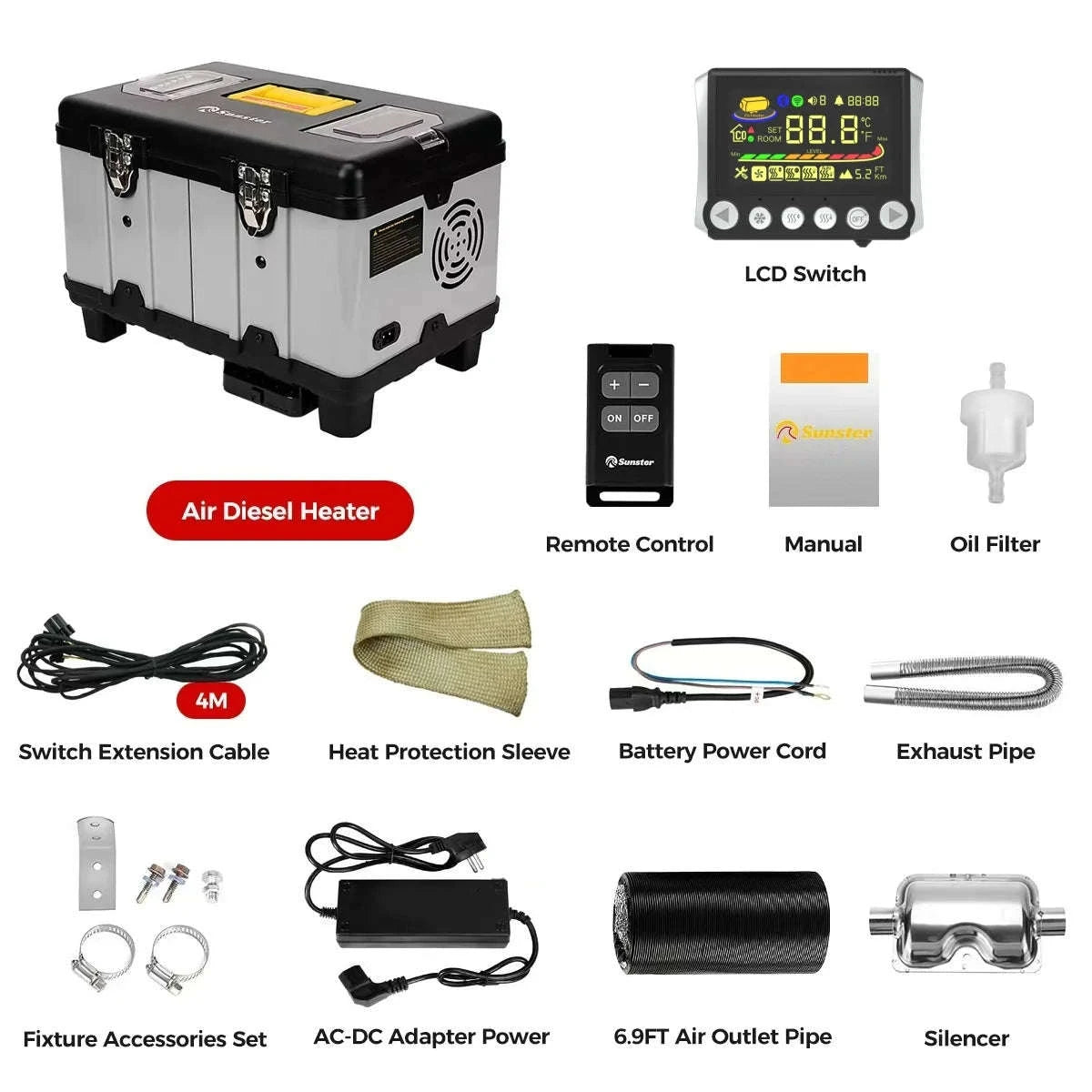 TB10 8KW Toolbox Diesel Air Heater with Thermostat & Bluetooth Control-TB10 / CZECH REPUBLIC