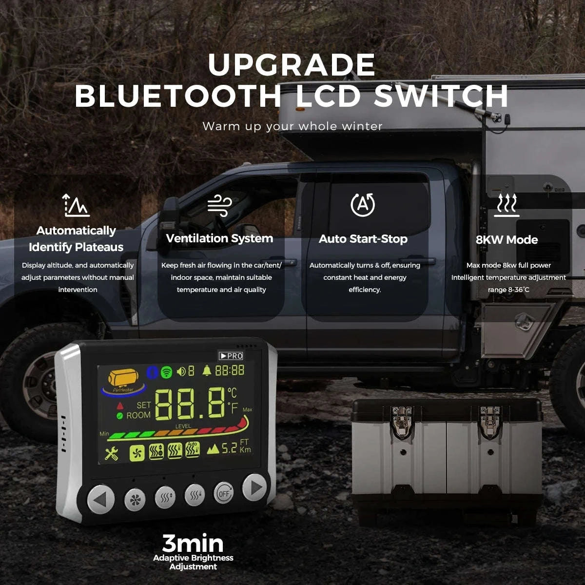 TB10 8KW Toolbox Diesel Air Heater with Thermostat & Bluetooth Control-TB10 / CZECH REPUBLIC