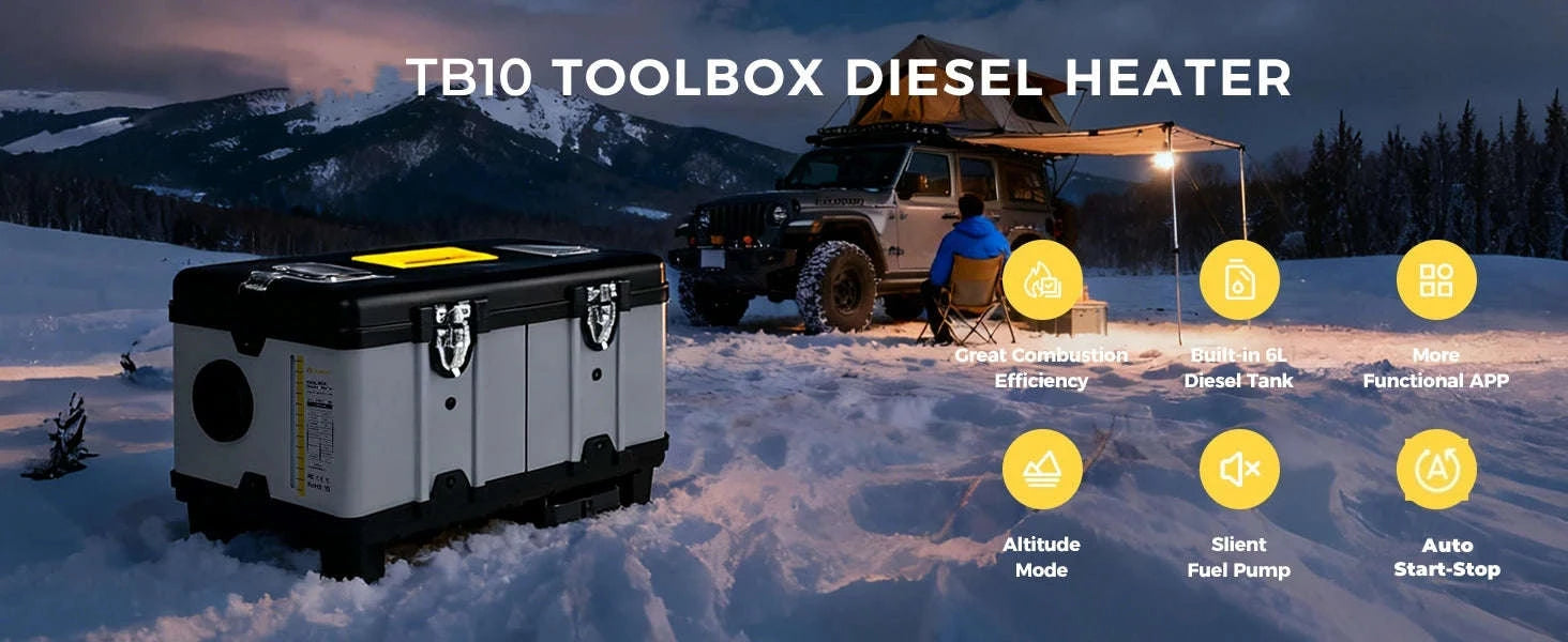 TB10 8KW Toolbox Diesel Air Heater with Thermostat & Bluetooth Control-TB10 / CZECH REPUBLIC