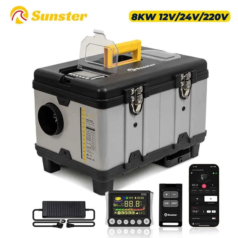TB10 8KW Toolbox Diesel Air Heater with Thermostat & Bluetooth Control-TB10 / CZECH REPUBLIC
