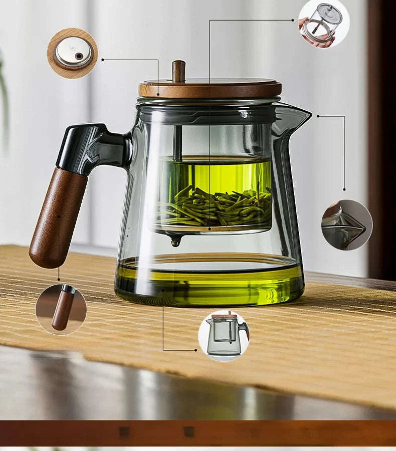 Tea Separation Mug with Glass Filter-650ml / Smoky gray