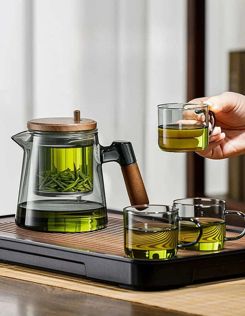 Tea Separation Mug with Glass Filter-650ml / Smoky gray