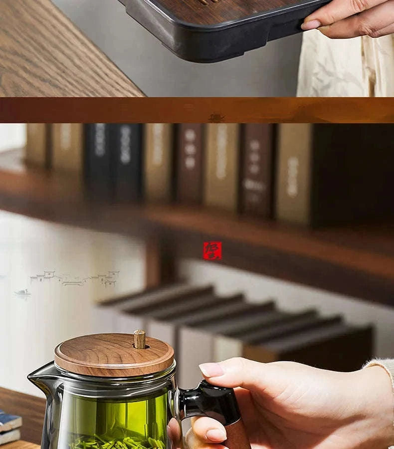 Tea Separation Mug with Glass Filter-650ml / Smoky gray