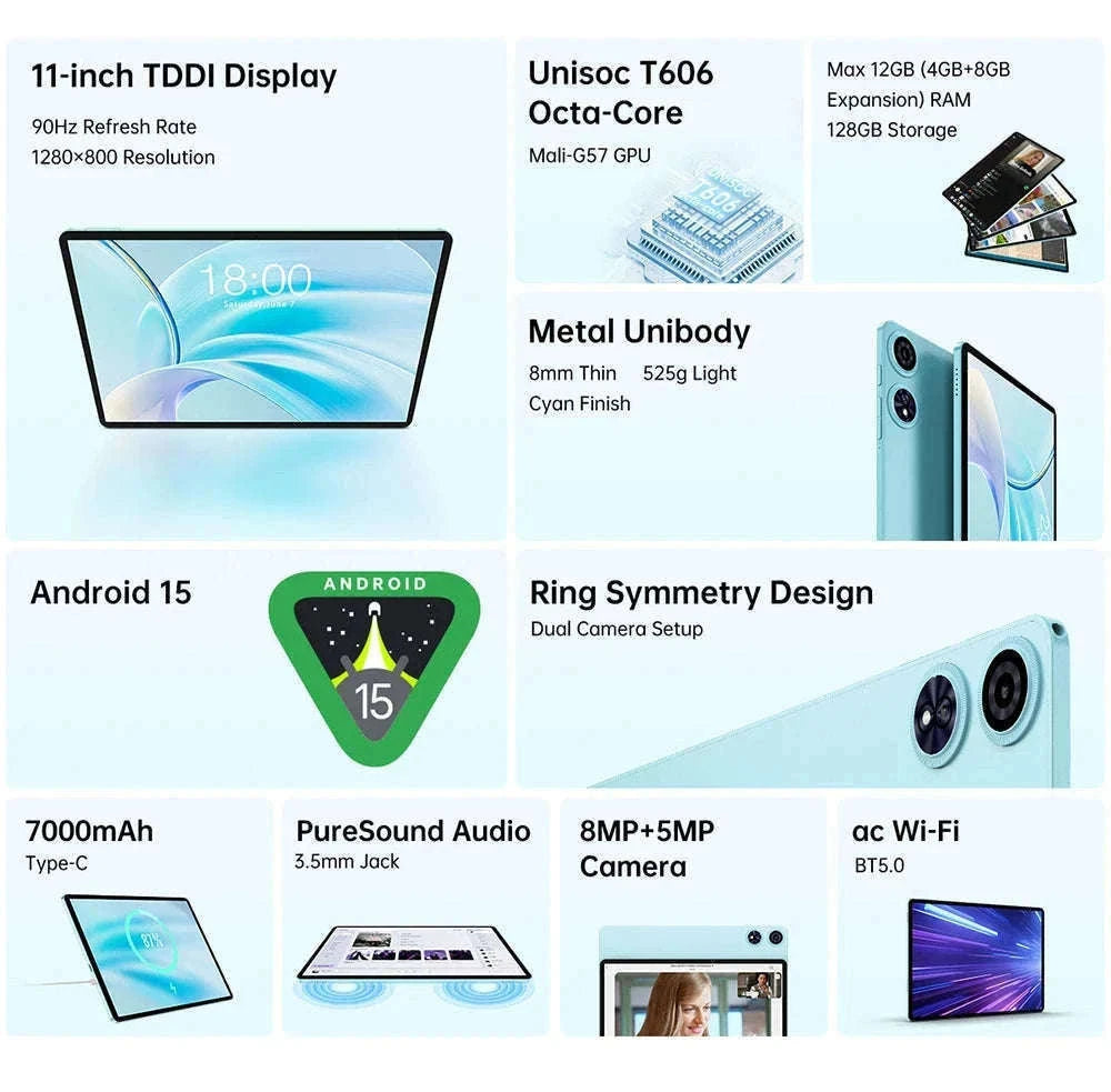 Teclast P50 Android 15 Tablet with 11-Inch IPS Display-Teclast P50 Case / GERMANY