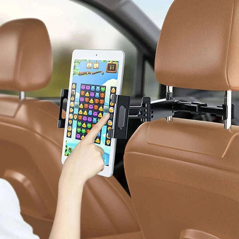 Telescopic Car Rear Seat Phone and Tablet Holder-Black