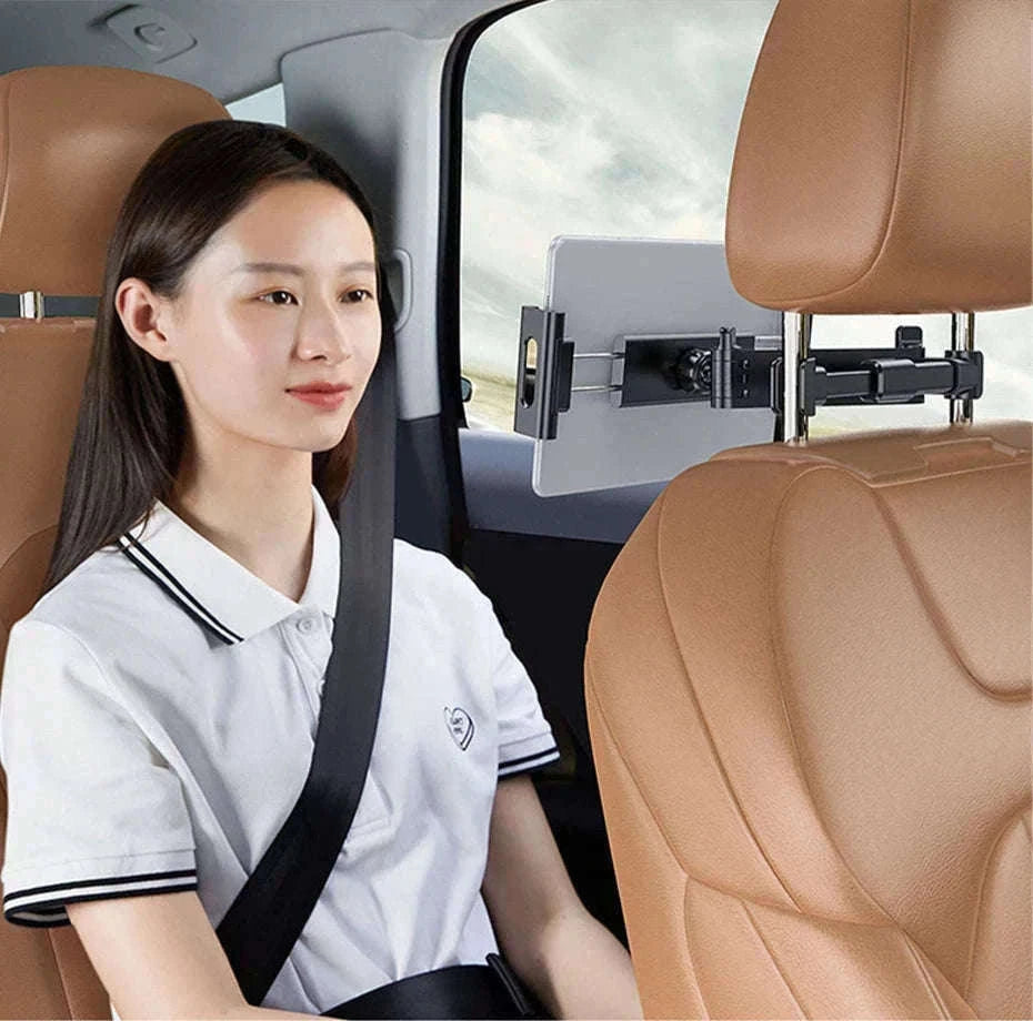 Telescopic Car Rear Seat Phone and Tablet Holder-Black