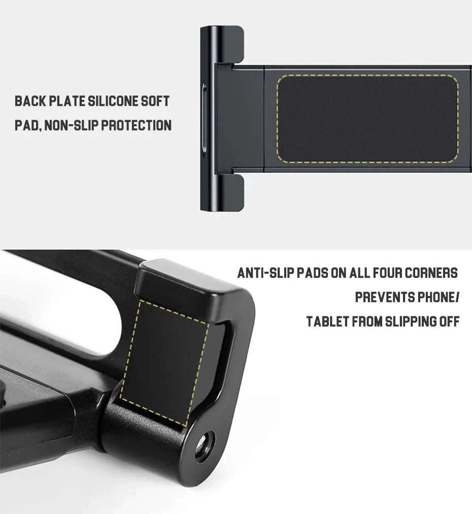 Telescopic Car Rear Seat Phone and Tablet Holder-Black