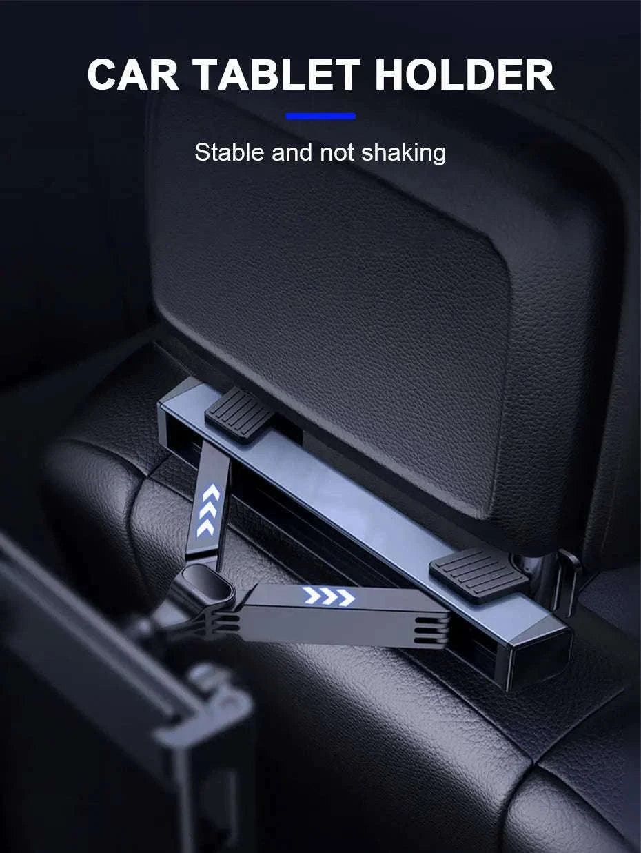 Telescopic Car Tablet Holder for Headrest, 360-Degree Rotation, Universal 4-12.9 in-1pc