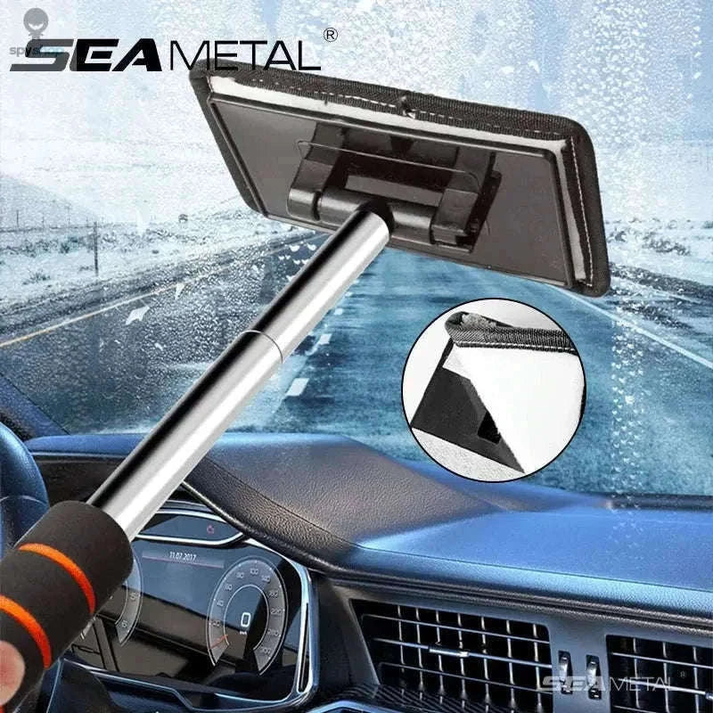 Telescopic Car Windshield Cleaning Brush for Clear Glass-black