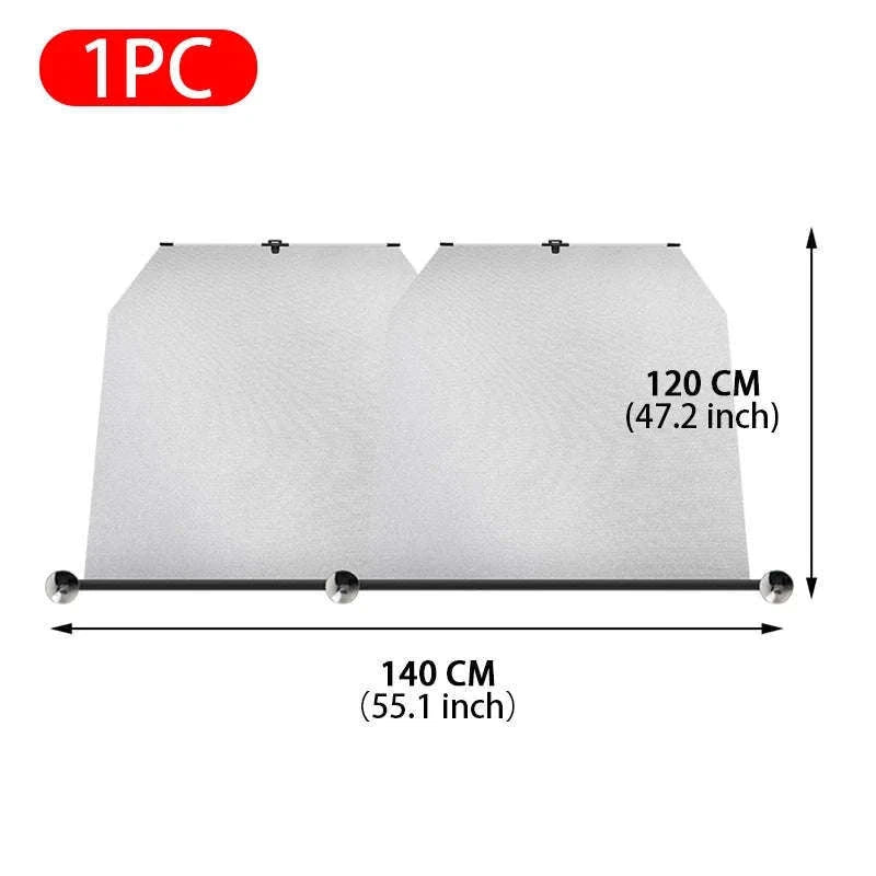 Telescopic Car Windshield Sun Shade Curtain 72cm-140cm Adjustable-1 pc