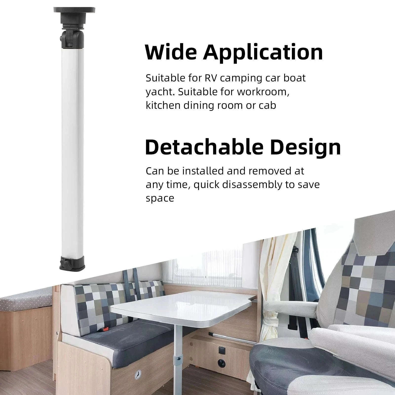 Telescopic Folding Table Legs Adjustable Aluminum Alloy 20.3-31.3 in-A