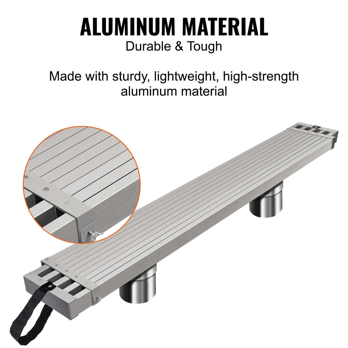 Telescoping Aluminum Work Plank 6-9 ft 500 lbs Capacity 12.5 in Width-6-9 ft / france