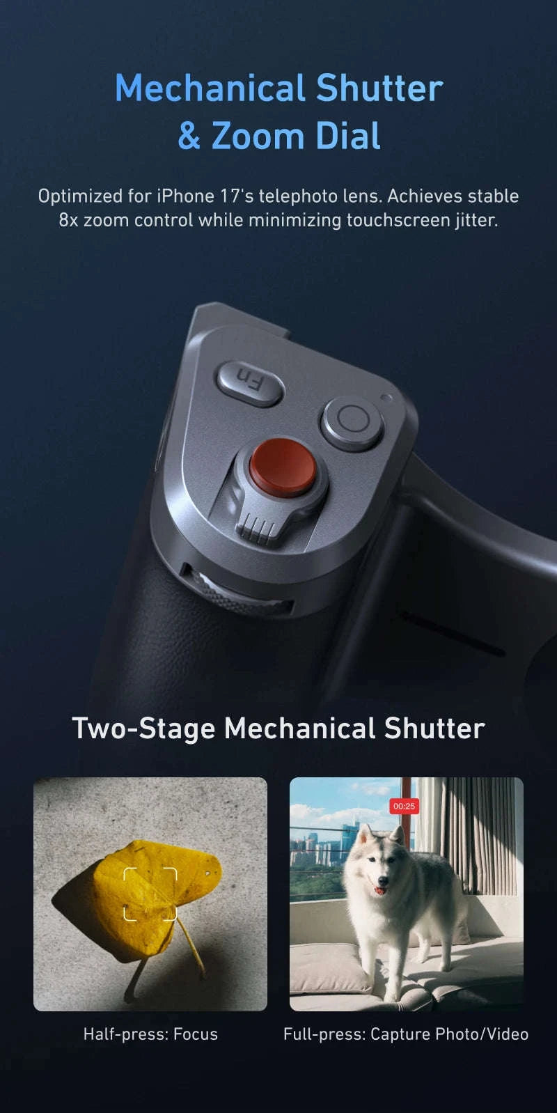 TELESIN Magnetic Master Grip Kit for iPhone 17 Series-17Pro max no light