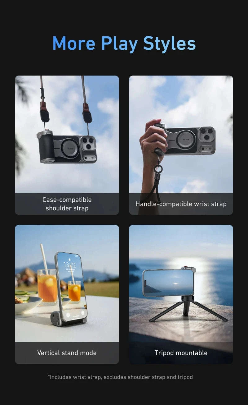 TELESIN Magnetic Master Grip Kit for iPhone 17 Series-17Pro max no light