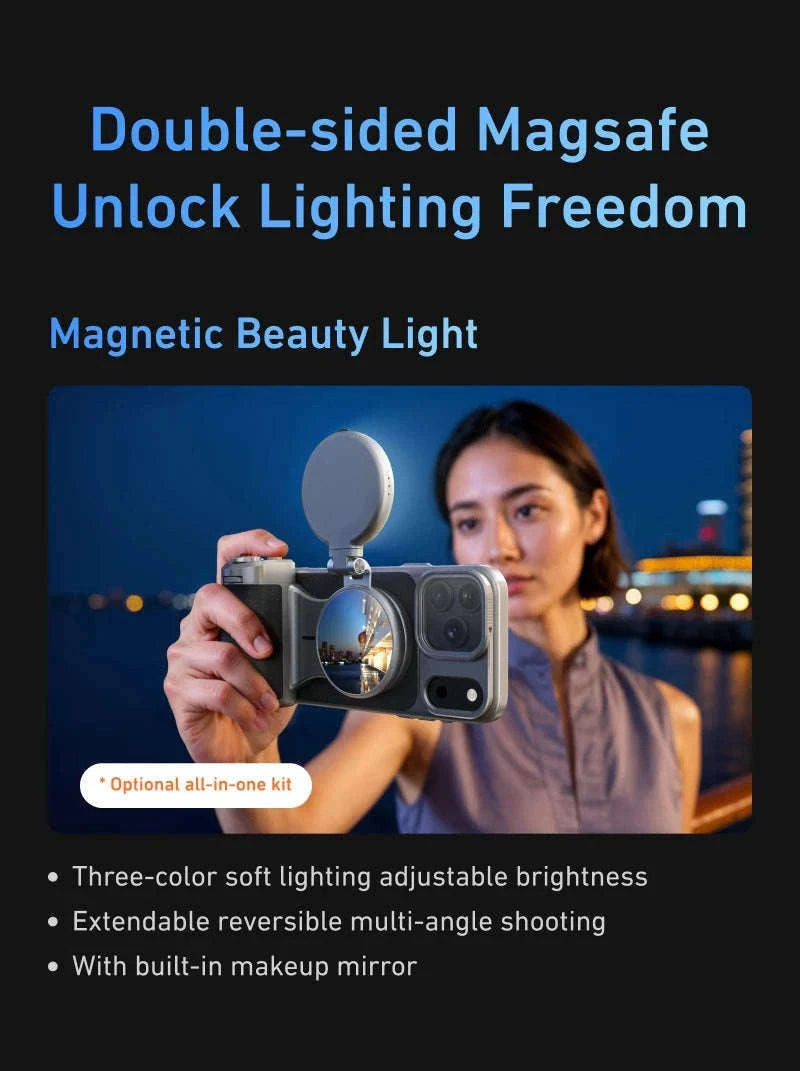 TELESIN Magnetic Master Grip Kit for iPhone 17 Series-17Pro max no light