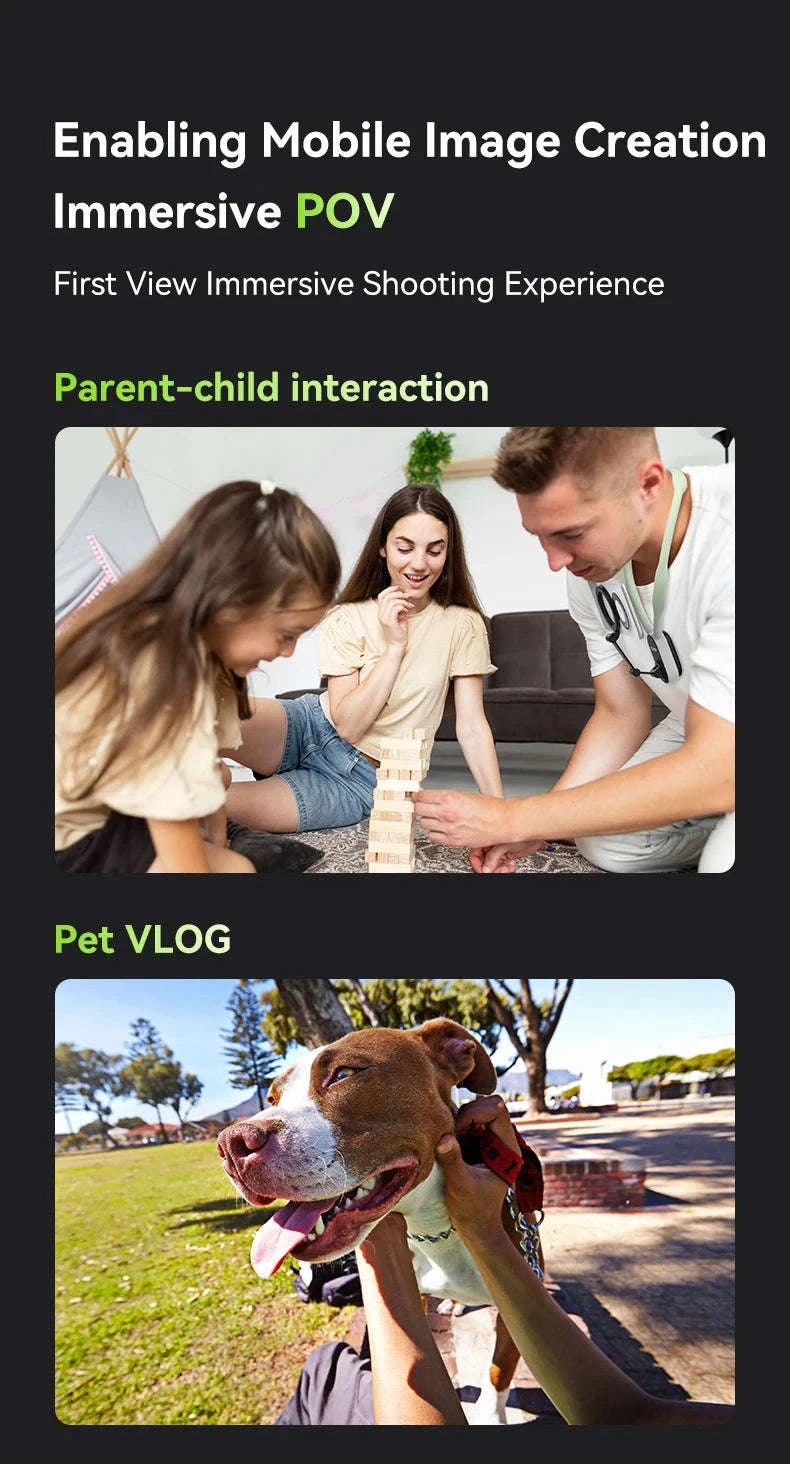 TELESIN Silicone Magnetic Neck Mount Quick Release for Smartphones-Grey remote set