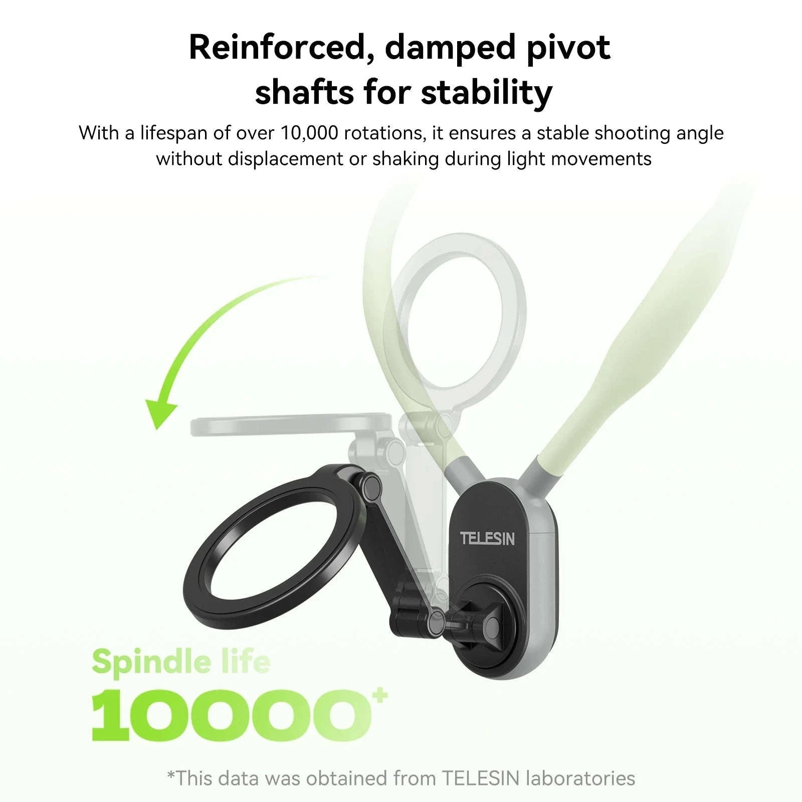 TELESIN Silicone Magnetic Neck Mount Quick Release for Smartphones-Grey remote set