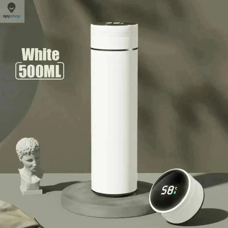 Temperature Display Thermos Cup 500ml Vacuum-Insulated Bottle-Black / 500ml