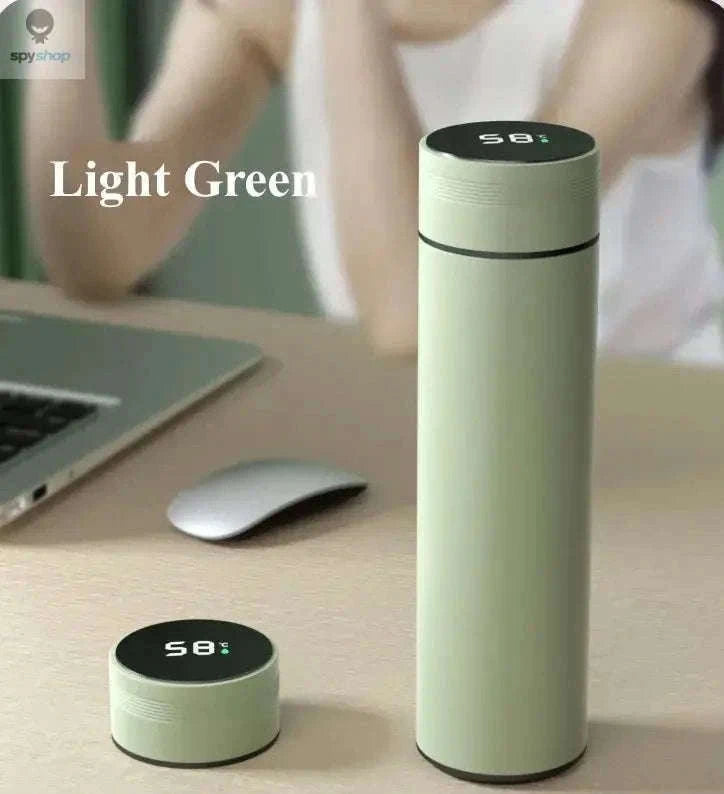 Temperature Display Thermos Cup 500ml Vacuum-Insulated Bottle-Black / 500ml