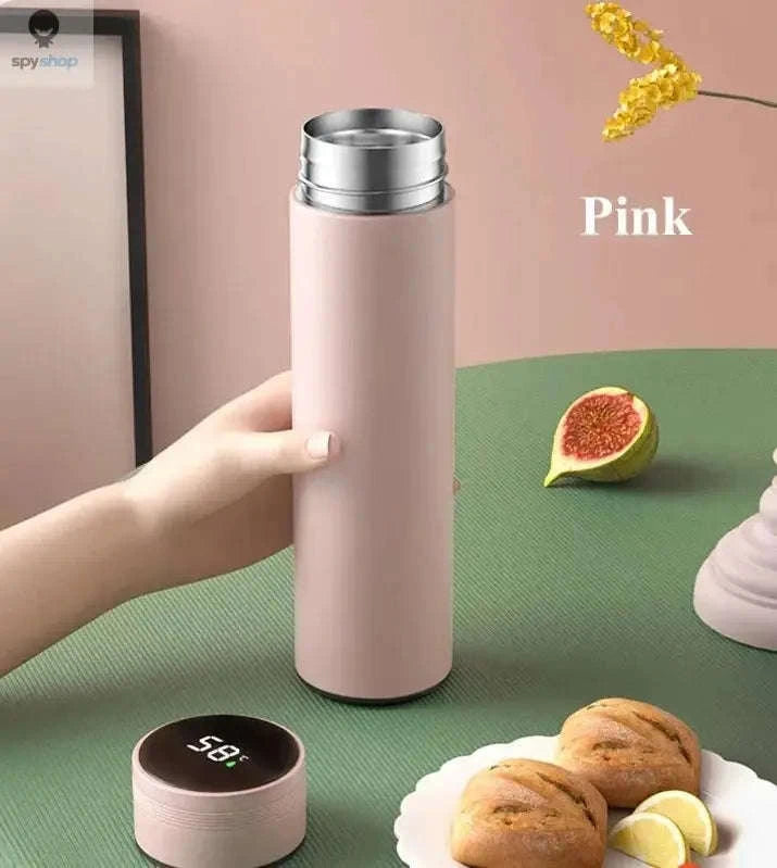 Temperature Display Thermos Cup – 500ml Vacuum-Insulated Smart Bottle-Black / 500ml