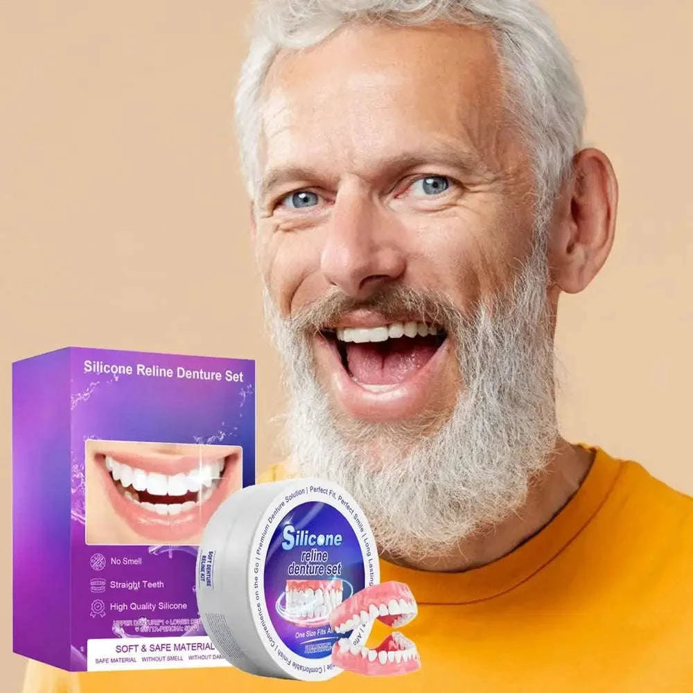 Temporary Denture Reliner Kit for Comfortable Secure Fit-A / United States