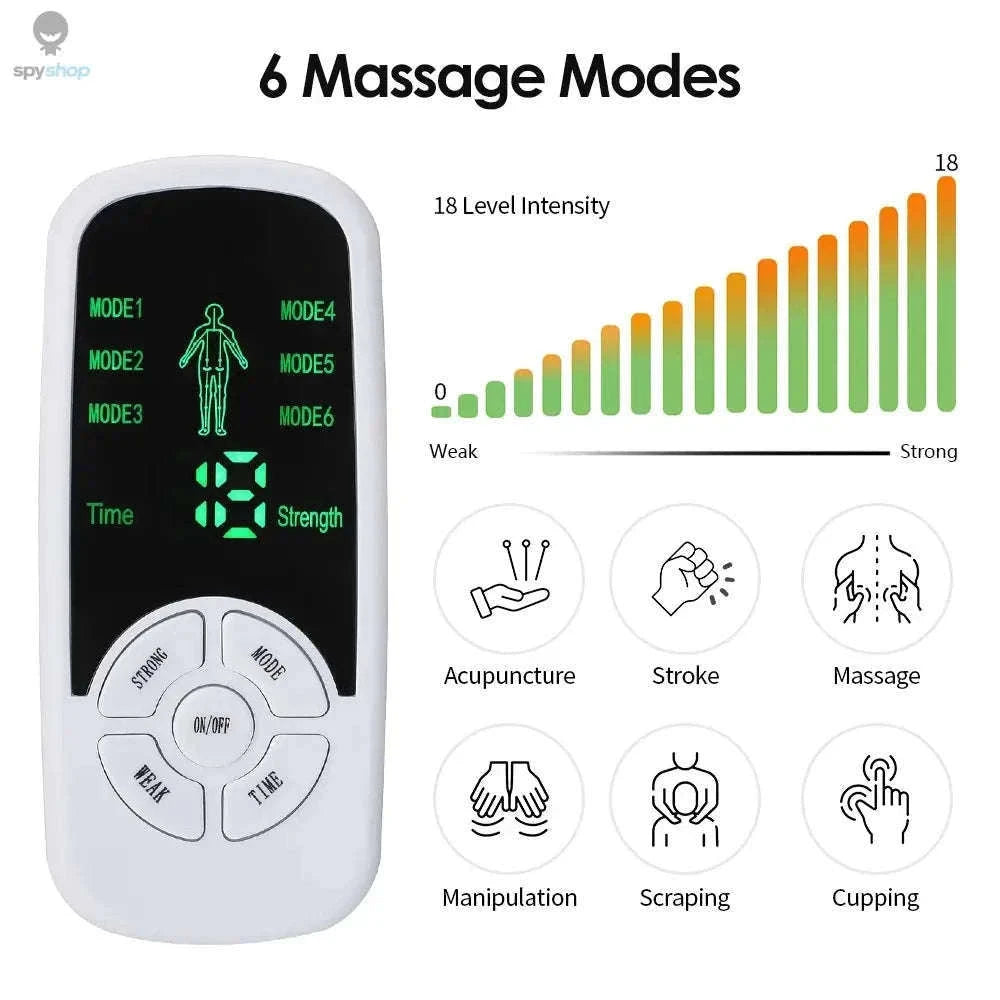TENS & EMS Muscle Stimulator for Pain Relief and Recovery-white