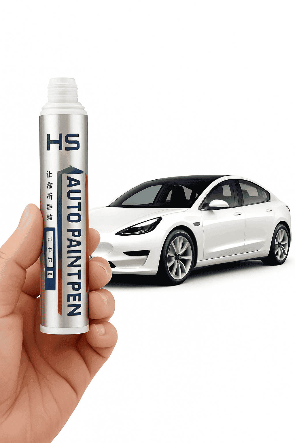 Tesla Car Paint Repair Pen for Scratch Touch-Ups-Pearl White PPSW