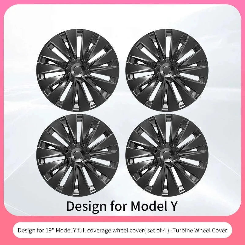 Tesla Model Y 19-Inch Wheel Cover Set-Cyclone Style / france