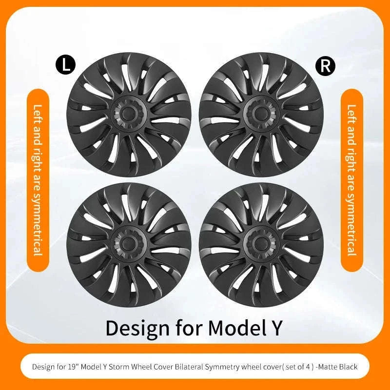 Tesla Model Y 19-Inch Wheel Cover Set-Cyclone Style / france