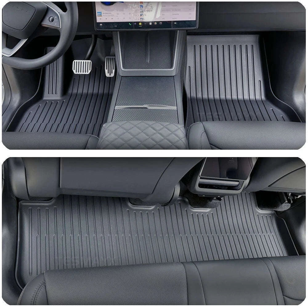 Tesla Model Y Juniper 2025-Now TPE Floor Mats and Cargo Liner-Y 3pcs Floor Mat LHD