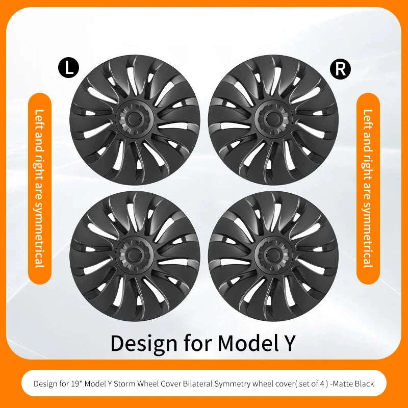 Tesla Model Y Wheel Cover Set for 19-Inch Wheels-Cyclone Style / france