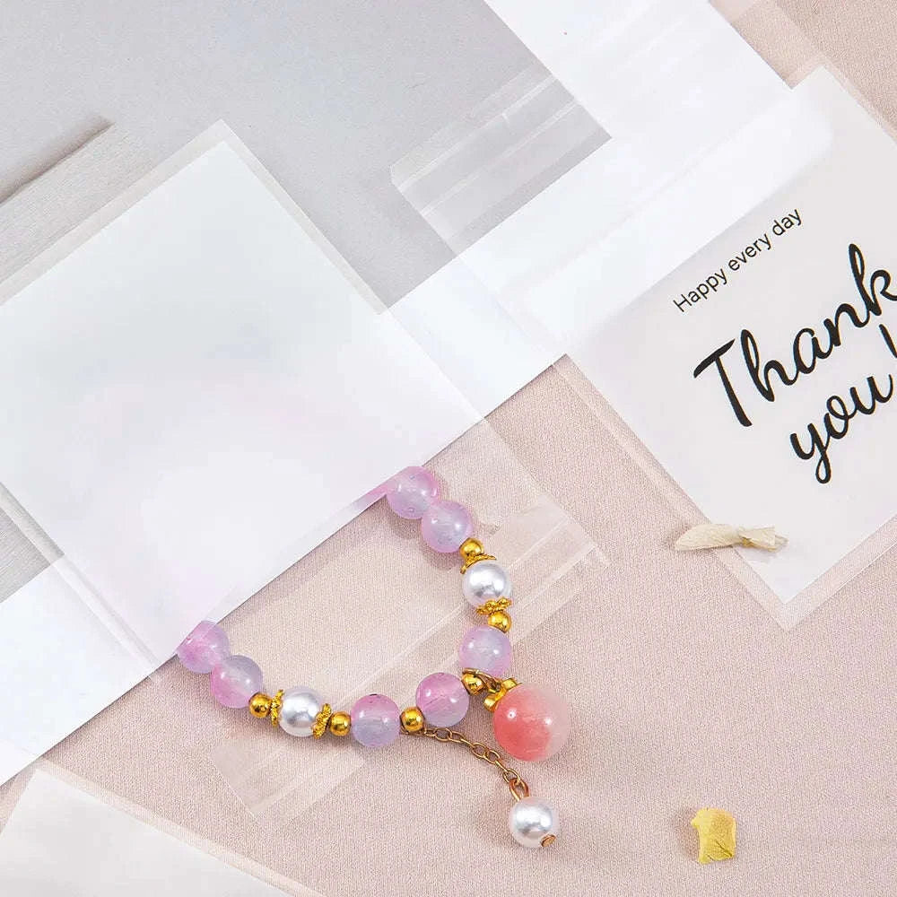 Thank You Gift Bags for Candy, Cookies and Favors-10x10cm / 100pcs