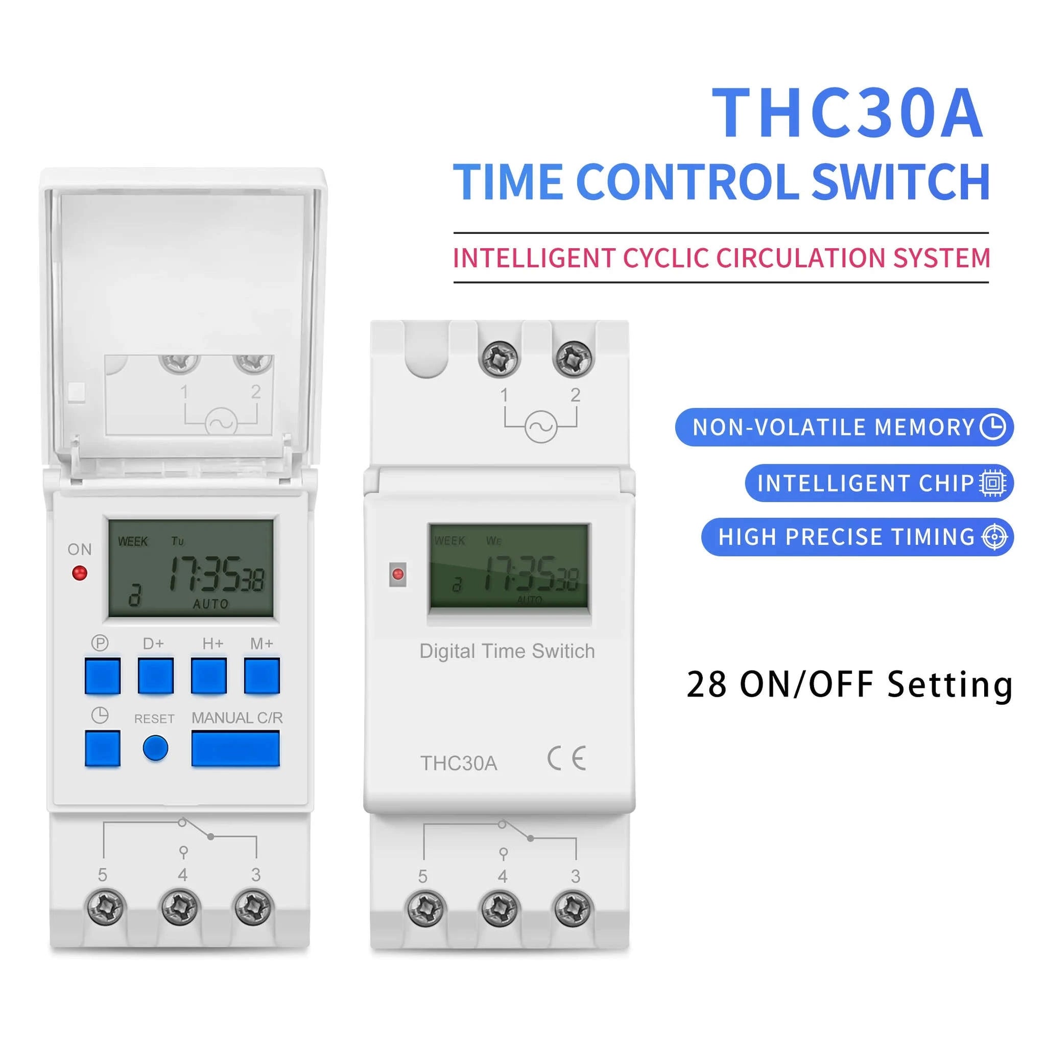 THC 220V Weekly Programmable Digital Timer Switch-THC-30A 220V / Current Range 1