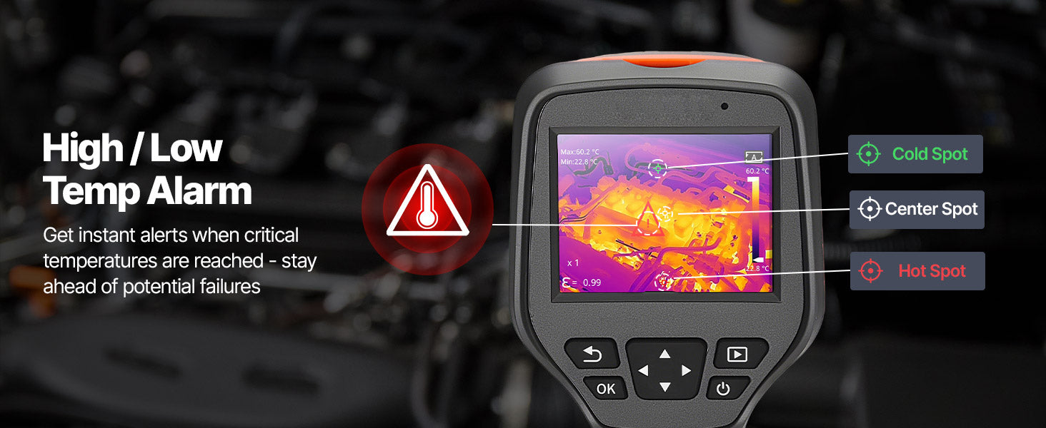 Handheld Thermal Camera 256x192 IR 2MP Visual 25Hz Imager