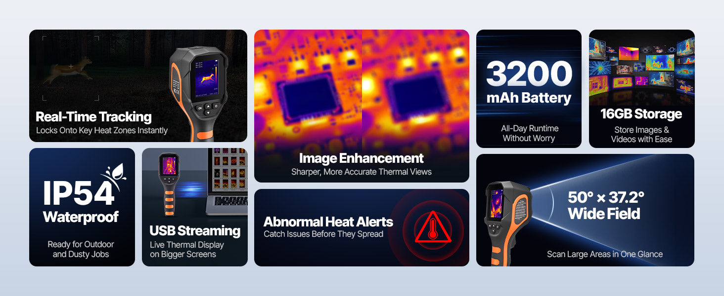 Handheld Thermal Camera 320x240 Enhanced Imaging with 25Hz Refresh
